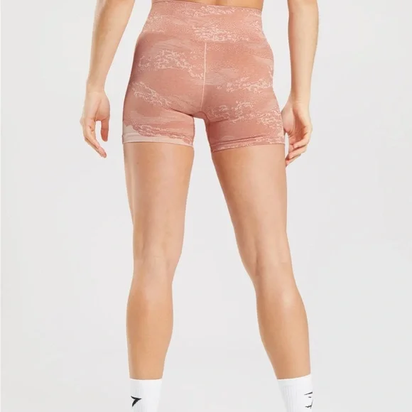 Gymshark Seamless High-Waisted Shorts - Pink XS - Picture 5 of 9